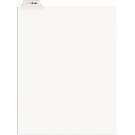 Avery Dennison Avery, Avery-Style Preprinted Legal Bottom Tab Divider, Exhibit J, Letter, White, 25/pk 11949