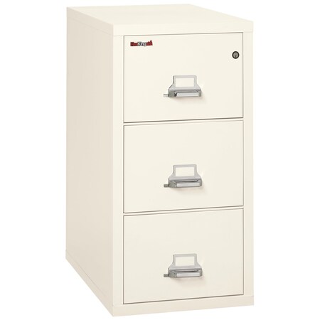 Fireking 3 Drawer, 1 Hr Fire & Impact Rated, Vertical, 31" depth Legal Ivory White 3-2131-CIW