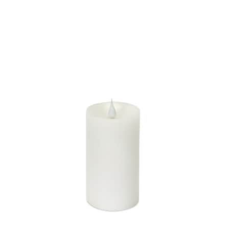 Homeroots Set of Two White Flameless Pillar Candle, 2PK 517653