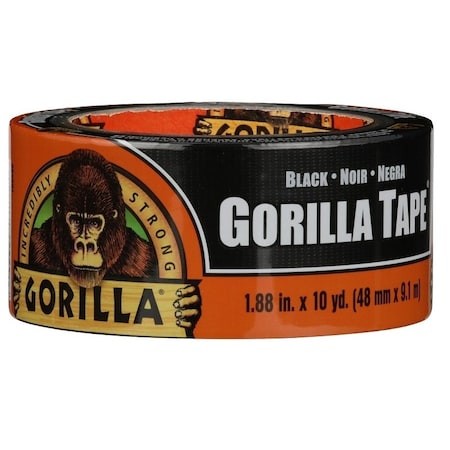 Gorilla Glue All Weather Permanent Tape, Roll, 10 yd L, 1.88 in W, Polyethylene, Black 110418