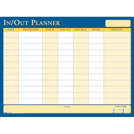 House Of Doolittle Laminated In/Out Plan-A-Board, 12 Names, 24 in x 18 in 650