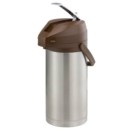 Service Ideas Color Me SVAC, Vacuum Insulated Airpot, Stainless Vacuum, 3.7 Liter, Brushed CTAL37BR