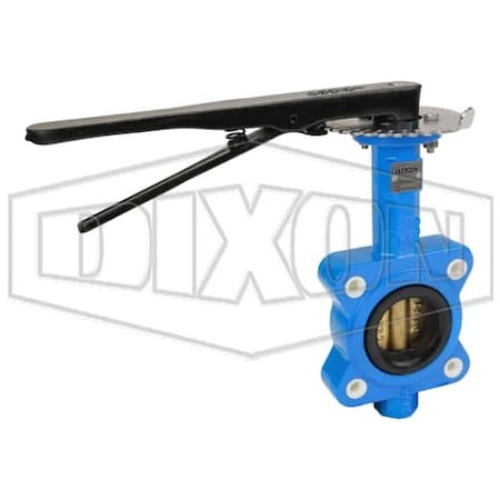 Dixon Threaded Lug Style Butterfly Valve, 2 in Nominal, 150 lb, Ductile Iron Body, PTFE Bushing Softgoods BFVL200