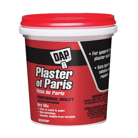 Dap Plaster of Paris, 4 lb, Tub, White, Plaster of Paris 10308
