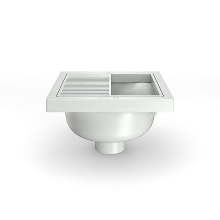 Zurn FS12 Square Stainless Steel Frame, Half Grate, and Hardware FS12-SH