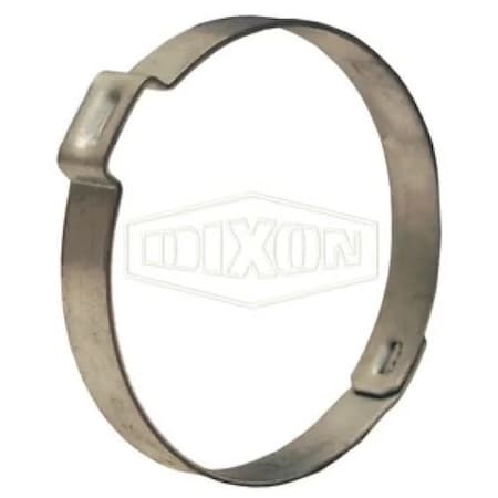 Dixon Single Ear Pinch-On Clamp, 3/4 in Nominal, 0.669 Closed dia x 0.78 Open dia x 0.03 in Thick, Steel, 198
