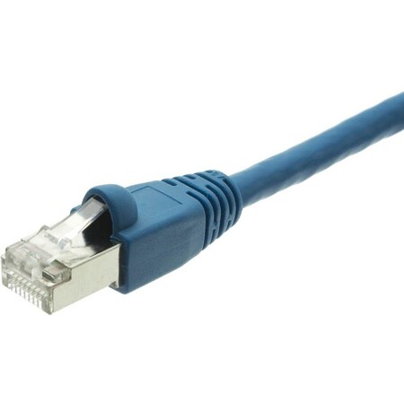 Cable Wholesale Shielded Cat6a Blue Copper Ethernet Patch Cable, 10 Gigabit, Snagless/Molded Boot, POE 13X6-56103