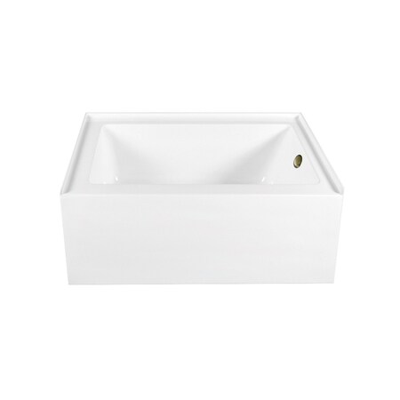 Kingston Brass 60-Inch Acrylic Rectangular 3-Wall Alcove Tub Combo w/ Waste and Overflow Drain, Right Hand Drain CVTAP603222R3