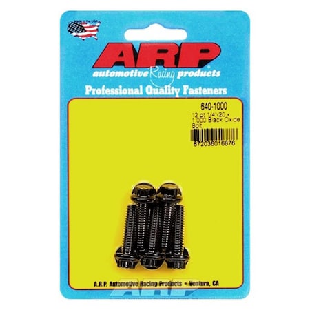 Arp 640-1000 0.25-20 x 1 in. 12 Point Bolt Kit - Set of 5, 5PK ARP640-1000