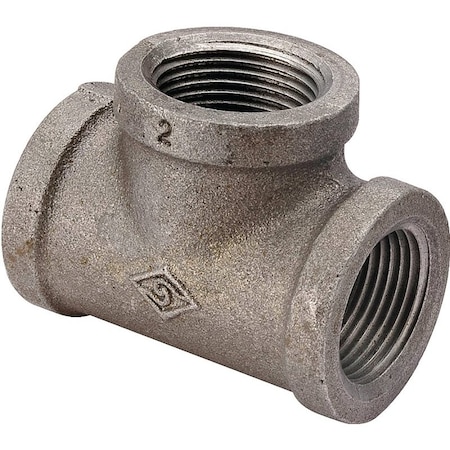 Prosource Pipe Tee, 1/8 in, Threaded, Malleable Iron, SCH 40 Schedule, 300 PSI Pressure B130 6