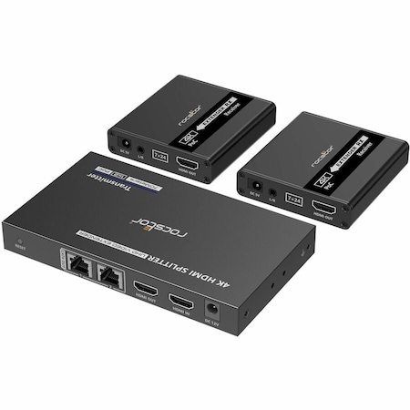 Rocstor TRUEREACH 4K/1080P 1X2 HDMI SPLITTER WITH POWER OVER CABLE POC - 4K 30HZ HDR 131 Y10G014-B1