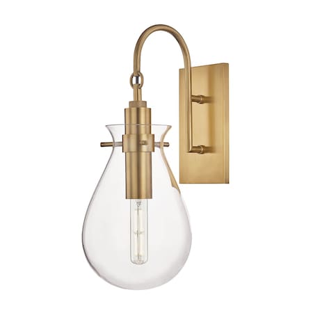 Hudson Valley Lighting Becki Owens X Ivy 1 Light Wall Sconce 7.5 In. Aged Brass BKO100-AGB
