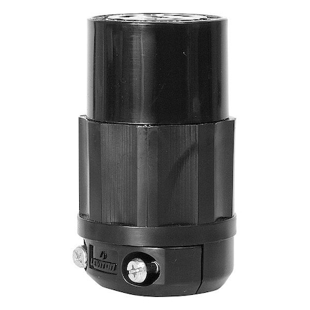 Leviton Locking Conn 30A 3P 4W Ind Gr Black 2723-B