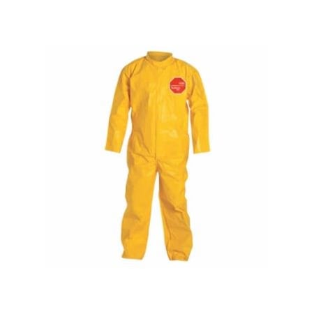 Dupont Tychem 2000 Coverall, Bound Seams, Collar, Open Wrists and Ankles, Front Zipper, Storm Flap, 12PK 251-QC120B-4X