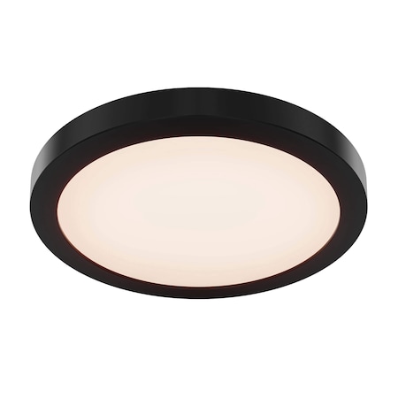 Dals Lighting Radiance 12'' Round 5CCT Metal Flush Mount, Black FMM12-CC-BK