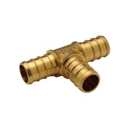 Sharkbite 1 In. x 1 In. x 1/2 In. Barb Reducing Brass PEX Tee UC415LFA