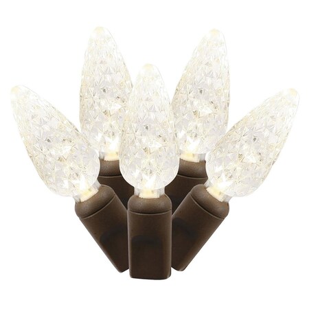 Vickerman LED Brown Wire End Connecting 25 ft. Long Light Set with Warm White Lights X6B8501