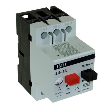 Imo Automation Manual Motor Starter 2.5 To 4 Amps MU25A4.00