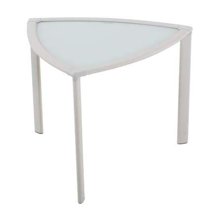 Hospitality Rattan Patio Archway White Aluminum End Table PRP-4002-WHT