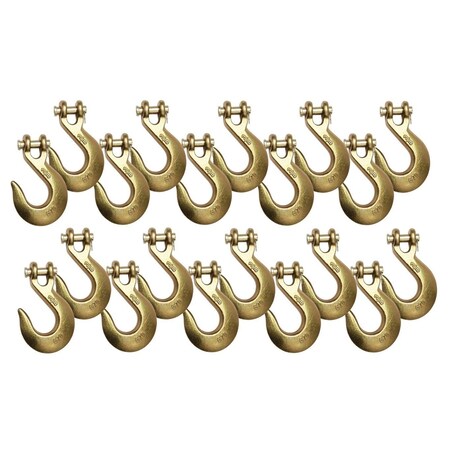 Mytee Products 3/8in Clevis Slip Hook G70 Tow Chain Wrecker Truck Trailer Tie Down, 20PK CH38-SHx20