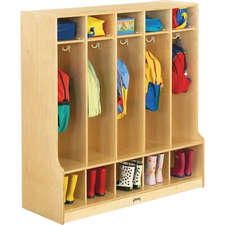 Jonti-Craft 5 Section Coat Locker with Step 0468JC