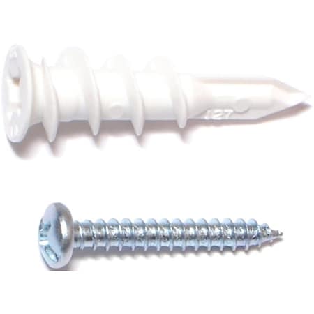 Midwest Fastener E-Z Ancor Screw Anchor, Nylon, 50 lbs Tension Strength 23292