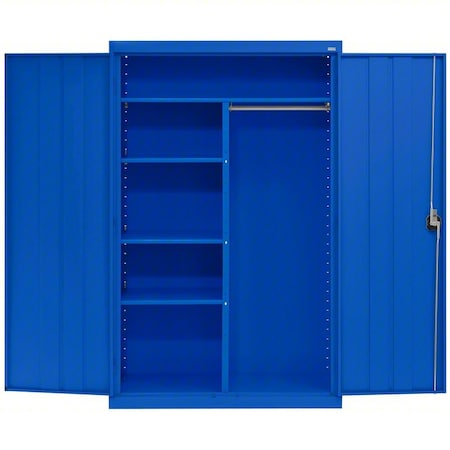 Sandusky Shelf Cabinet, 72 in H, 46 in W, 24 in D, Recessed, Three-Point Locking, 4 Shelves EACR462472-06