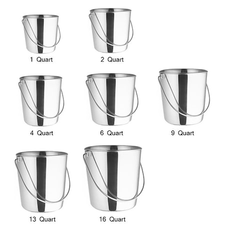 Jacks 3699-2 2 qt. Stainless Steel Pail 3699-2QT