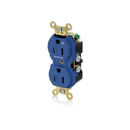 Leviton Extra Heavy Duty Controlled Duplex Receptacle 15 Amp, 125 Volt 5262-1PB