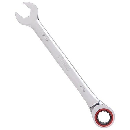 Vulcan Combination Wrench, SAE, 9/16 in Head, Chrome Vanadium Steel, Polished Mirror PG9/16