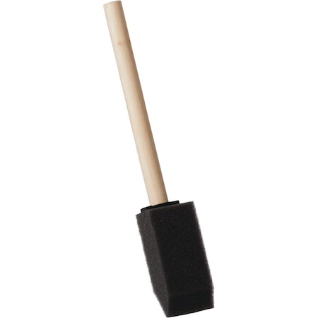 Linzer Project Select 1'' High Density Closed Cell Foam Brush with Wood Peg Handle 8505 0100