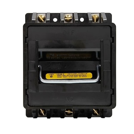 Eaton Bussmann series 15149 fused pullout switch, 600V, 0-30A, 200 kAIC, Fusible, Dead Front 15149-3