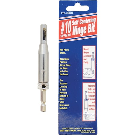 Best Way Tools No, 10 1/8'' Hinge Drill Bit B58517