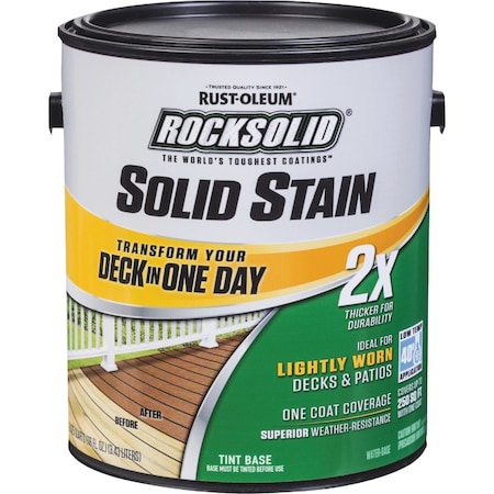 Rust-Oleum RockSolid Tint Base Solid Deck Stain 1 Gal. 305799