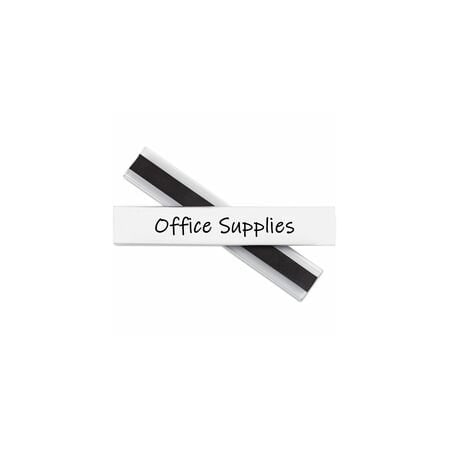 C-Line Products Clear Magnetic Label Holders, Side Load, 6 x 1, Clear, 10PK 87810