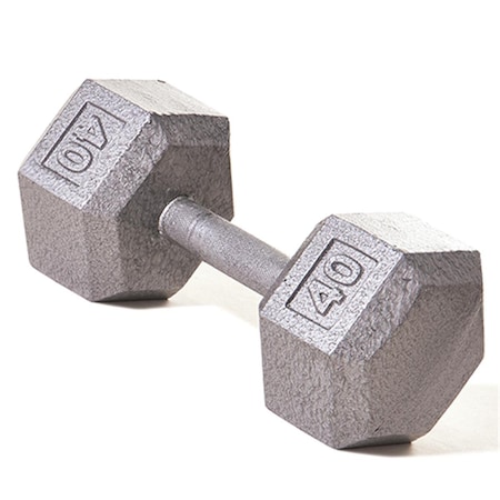 Fitnessfreak Hex Dumbbell with Straight Handle, 40 lbs FI3766062