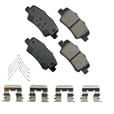 Akebono Ultra Premium Ceramic Disc Brake Pads, Act1813 ACT1813