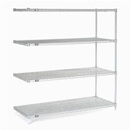 Nexel Poly-Z-Brite Wire Shelving Add-On - 42 x 18 x 63 in. 189303