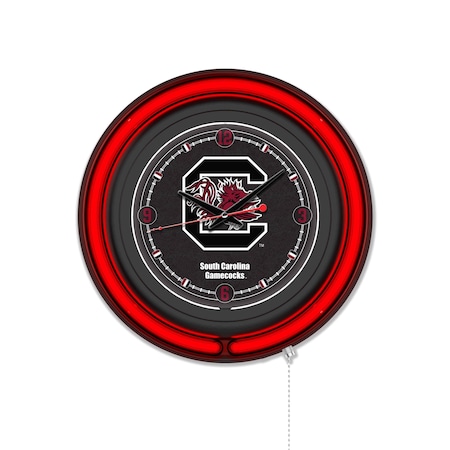 Holland Bar Stool University of South Carolina 15 Double Neon Wall Clock Clk15BK