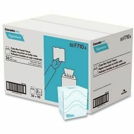 Cascades Pro Signature 2 Ply Facial Tissues, 90 Sheets, 36 PK F710