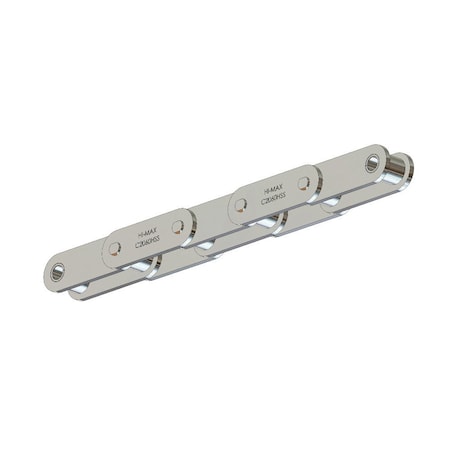 Senqcia Hi-Max Conveyor Series Double Pitch Riveted Standard , 10 ft OAL, 1.5P, .469 Dia x .5 W, 304SS C2060SSHMRB