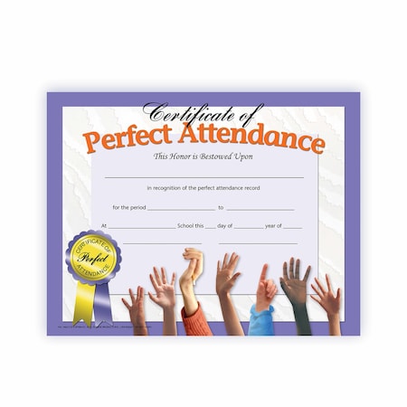 Hayes Certificate of Perfect Attendance  Pack of 5 VA613-5