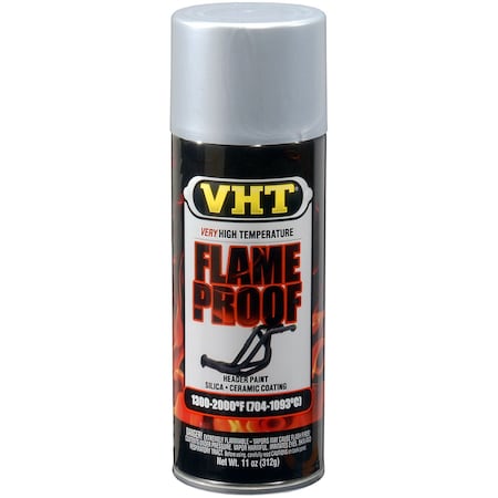 Vht Paint VHT Flame Proof Heat Resistant 1300-2000 Degrees Fahrenheit; Flat Silver; Aerosol Spray SP106
