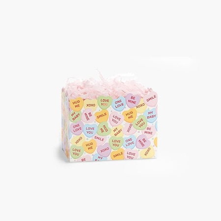 Nashville Wraps Conversation Hearts Basket Boxes, Small 6.75x4x5, 6PK CHTS