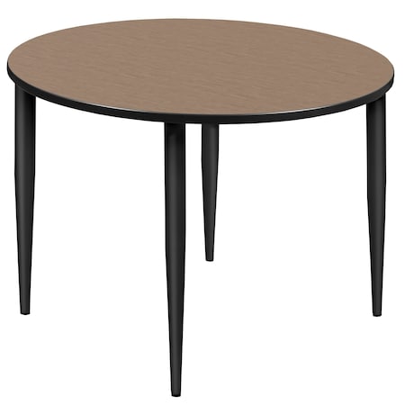 Regency Round Kahlo Breakroom Table, 48 in W, 48 in L, Noble Oak TPL48RNDNOBK