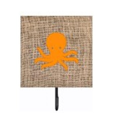 Carolines Treasures Octopus Burlap And Orange Leash Or Key Holder Bb1090 BB1090-BL-OR-SH4