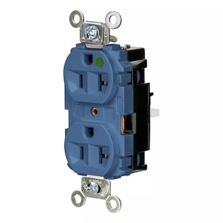 Hubbell Wiring Device-Kellems Straight Blade Receptacle, 5-20R, 20 A, 125V AC, 2 Pole, 3 Wire, Surface Mount, Grounded HBL8300STBL