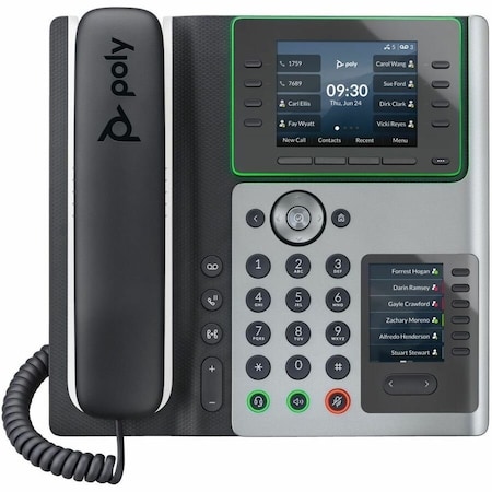 Hp Poly Edge E400 IP Phone and PoE-enabled with Power Supply US 89B54AA#ABA