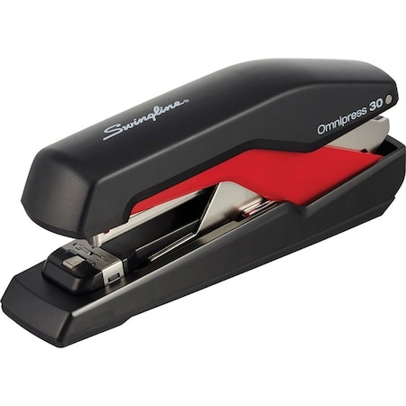Swingline Omnipress 30-Sheet Stapler, Black/Red 5000586A