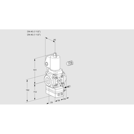 Honeywell Kromschroder Solenoid Valve - Gas/Air, 500 mbar, IP65, Class A, VAS665F05LW3B KS88025597